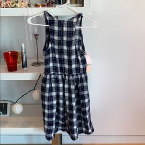 Blue and White Plaid Dress